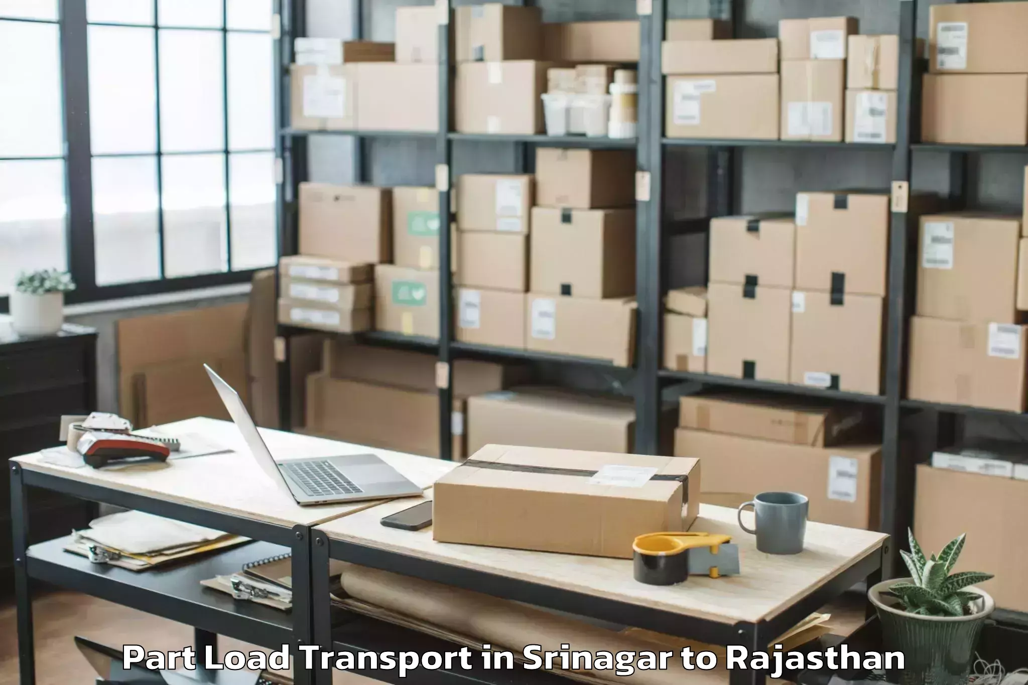 Get Srinagar to Rajsamand Part Load Transport